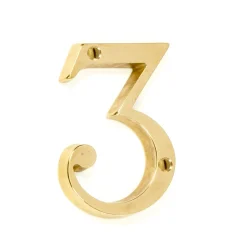 Numero civico 3 in stile inglese