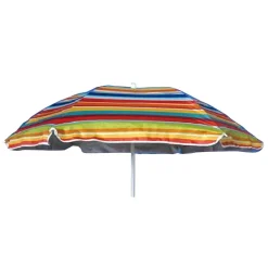 Ombrellone a palo centrale in nylon Ø 180 cm rigato
