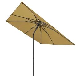 Ombrellone da giardino a palo centrale Arkansas 2,1x2,1 m H 2,4 m sabbia