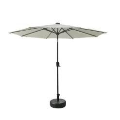 Ombrellone da giardino a palo centrale Benjamin Ø 3 m x H 2,4 m antracite