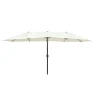 Ombrellone da giardino a palo centrale 5060 270x450 H 254 cm ecrù