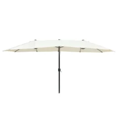 Ombrellone da giardino a palo centrale 5060 270x450 H 254 cm ecrù