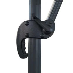 Ombrellone da giardino a palo decentrato con lampada e led 400x300 cm