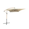 Ombrellone da giardino a palo decentrato girevole 300x200 cm beige