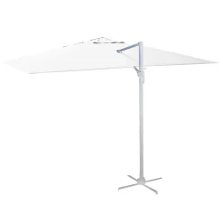 Ombrellone da giardino a palo decentrato New Michigan H 2,65 m bianco