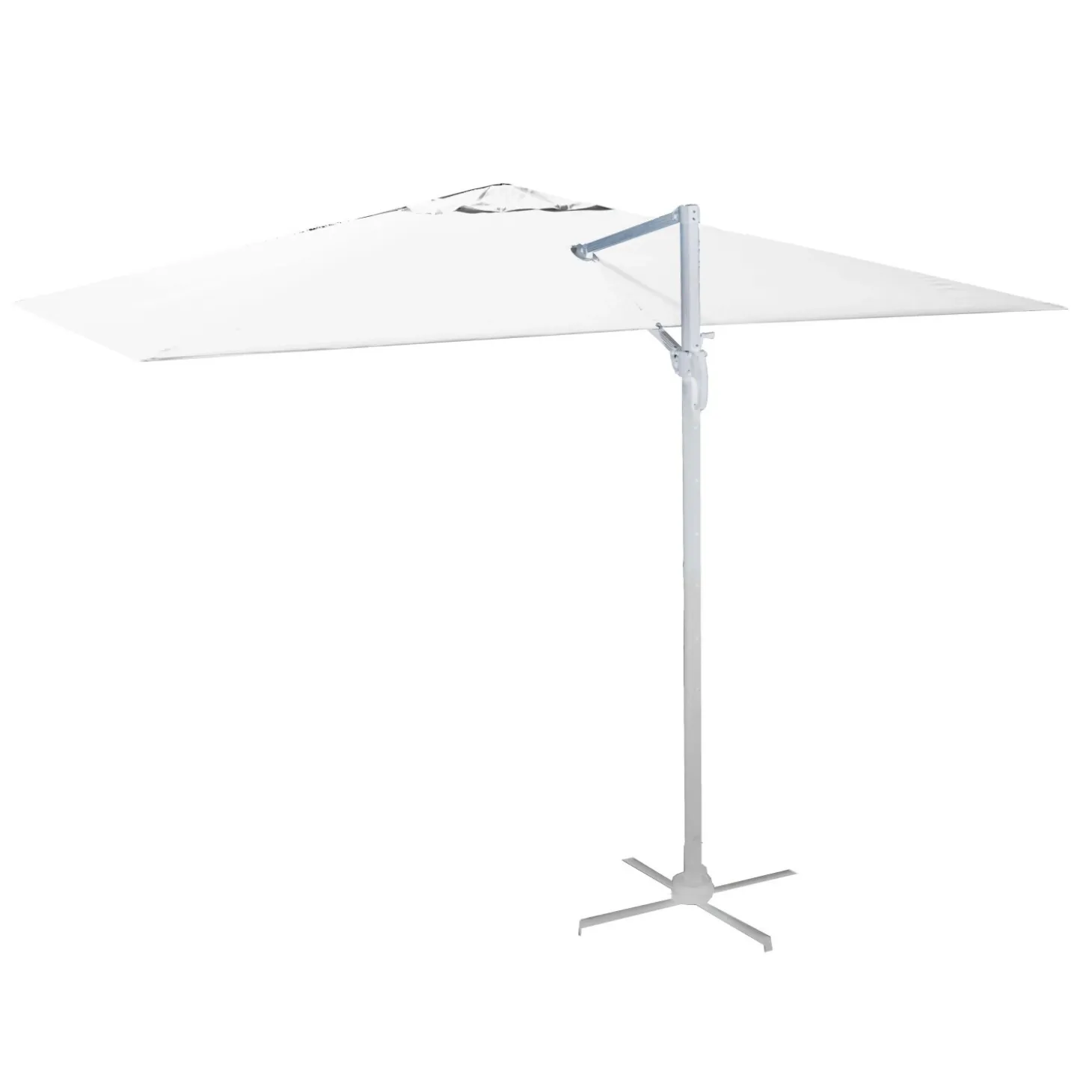 Ombrellone da giardino a palo decentrato New Michigan H 2,65 m bianco