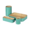 Organizer in bambù laccato Danang set 4 verde