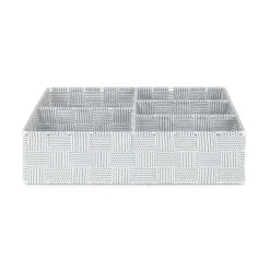 Organizer 5 scomparti Toronto bianco grigio 32x25x8 cm