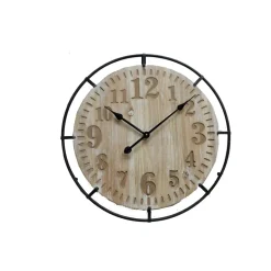 Orologio legno e metallo 60 cm