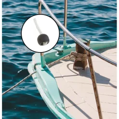 Palline ferma cima Ø esterno 28 mm nera 2 pz