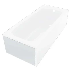 Pannello acrilico per vasca Cabaiguán 180 cm lato corto bianco