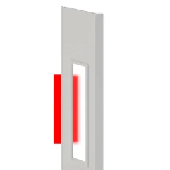 Pannello aggiuntivo porta Luciana 214 cm bianco pastello vetro satinato