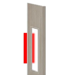 Pannello aggiuntivo porta Luciana 214 cm cedro 3D vetro satinato