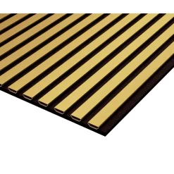 Pannello fonoassorbente decorativo alu anodiz oro 240x56,55x1,7 cm