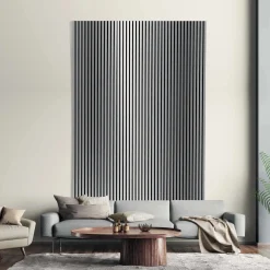Pannello fonoassorbente decorativo argento 240x57,2 cm sp 20 mm