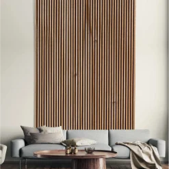 Pannello fonoassorbente decorativo larice massello grezzo 240x57,2 cm Sp. 18 mm