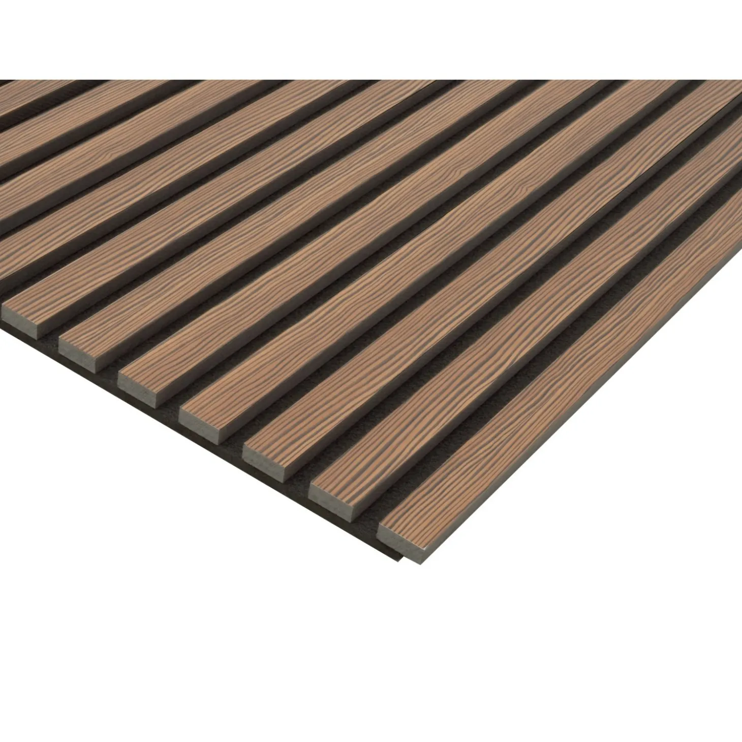 Pannello fonoassorbente decorativo noce 240x57,25 cm Sp. 19 mm