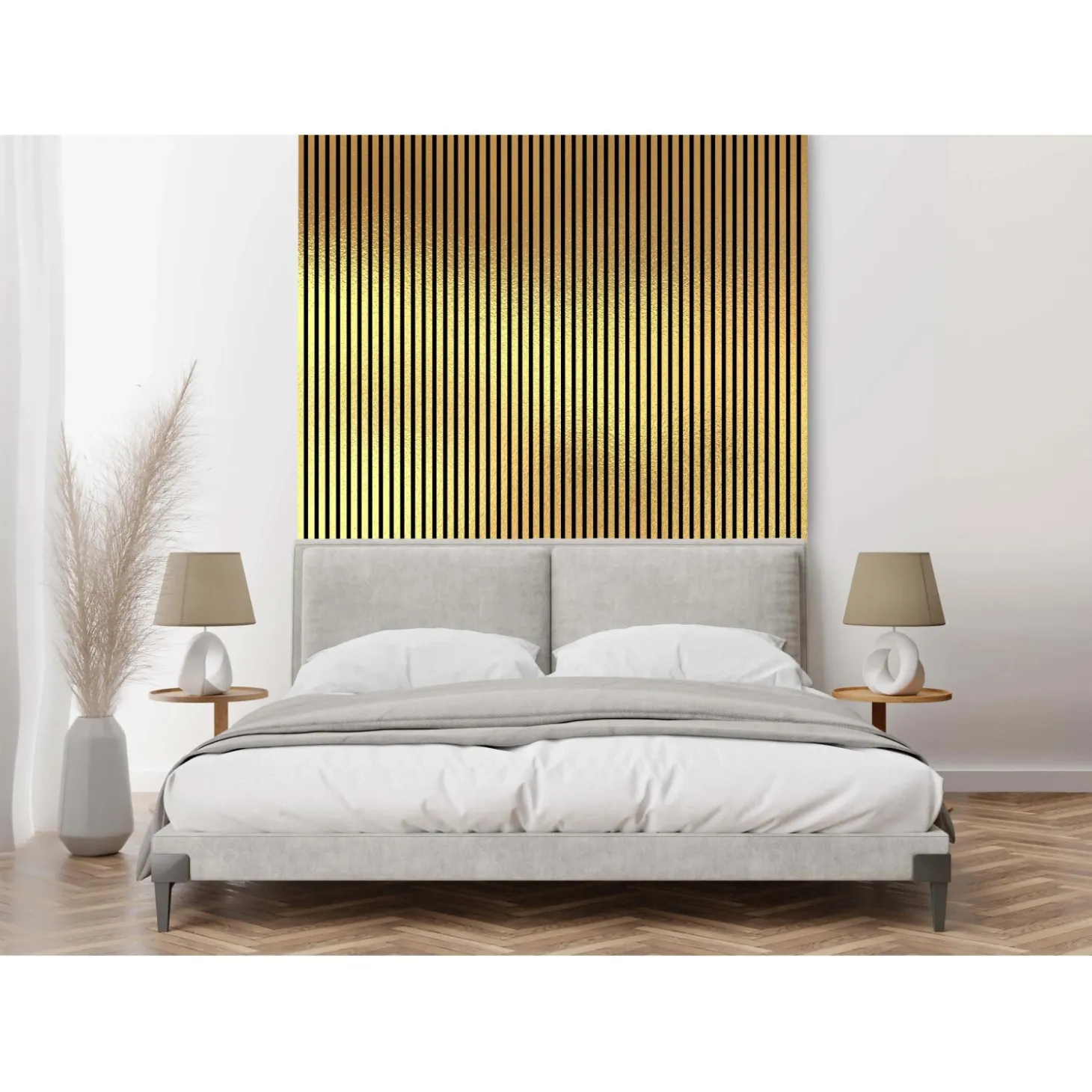 Pannello fonoassorbente decorativo oro 240x57,2 cm Sp. 20 mm