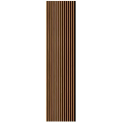 Pannello fonoassorbente decorativo rovere scuro grezzo 240x57,2 cm Sp. 19 mm