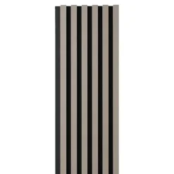 Pannello fonoassorbente decorativo Sandgrau grigio 240x30 cm Sp. 19 mm