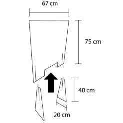 Parafiato in vetro sintetico Welcome Desk 67x75 cm
