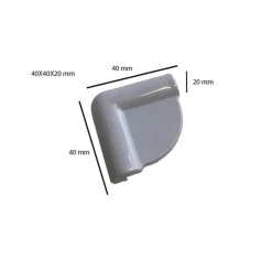 Paraspigolo adesivo bianco 4x4x2 cm 4 pz