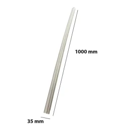 Paraspigolo da parete in PVC trasparente 1 M