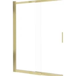 Parete vasca da bagno Idrostile 100x140 cm oro spazzolato