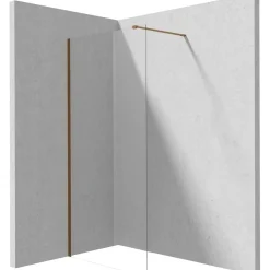Parete doccia a scomparsa Idrostile 1200x1950 mm bronzo spazzolato