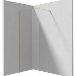 Parete doccia a scomparsa Idrostile 1100x1950 mm oro spazzolato