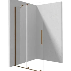 Parete doccia scorrevole Cabaiguán Idrostile vetro op 1000x1950 mm bronzo spazz