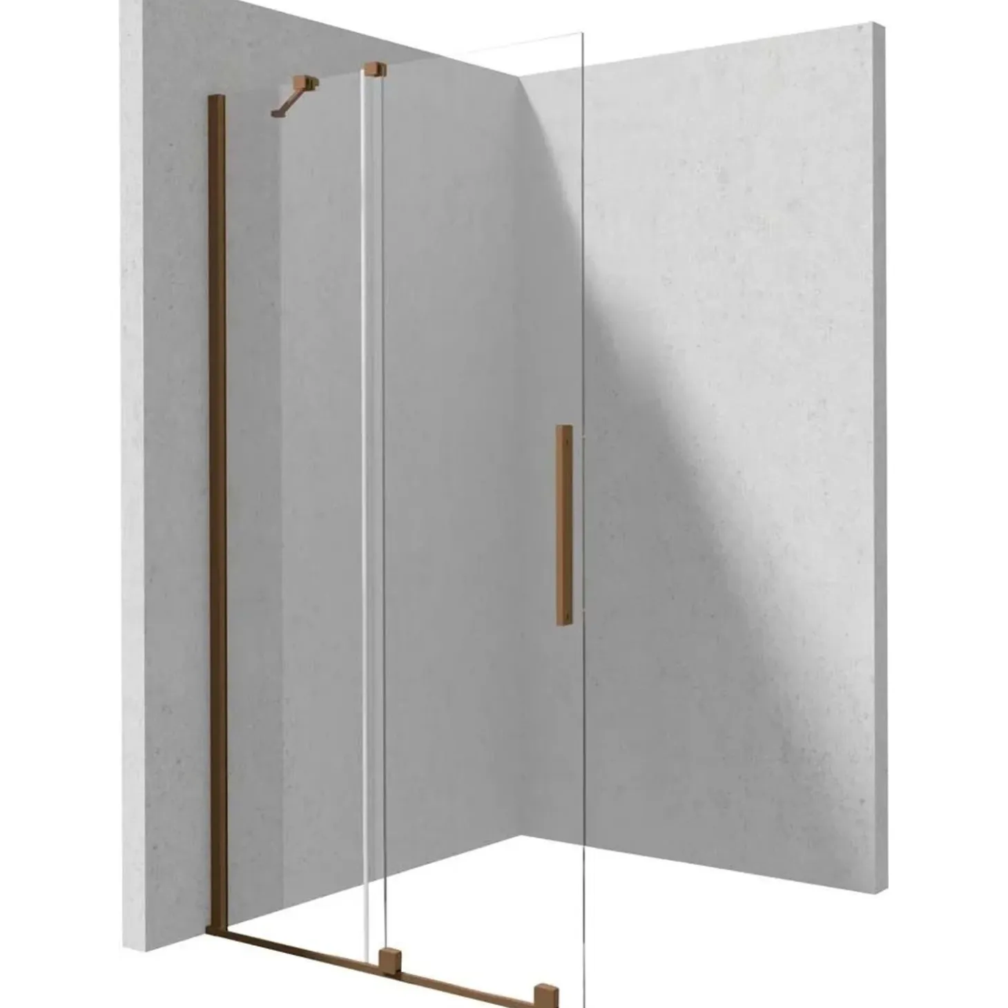 Parete doccia scorrevole Cabaiguán Idrostile 800x1950 mm bronzo spazzolato