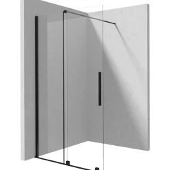 Parete doccia scorrevole Cabaiguán Idrostile 900x1950 mm nero