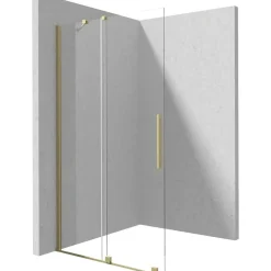 Parete doccia scorrevole Cabaiguán Idrostile 900x1950 mm oro spazzolato