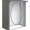 Parete posteriore per legnaia Biohort WoodStock 150 grigio quarzo metallizzato
