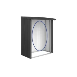 Parete posteriore per legnaia Biohort WoodStock 150 grigio scuro metallizzato