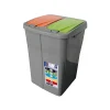 Pattumiera a 2 scomparti per raccolta differenziata Duobin 46 l col assortiti