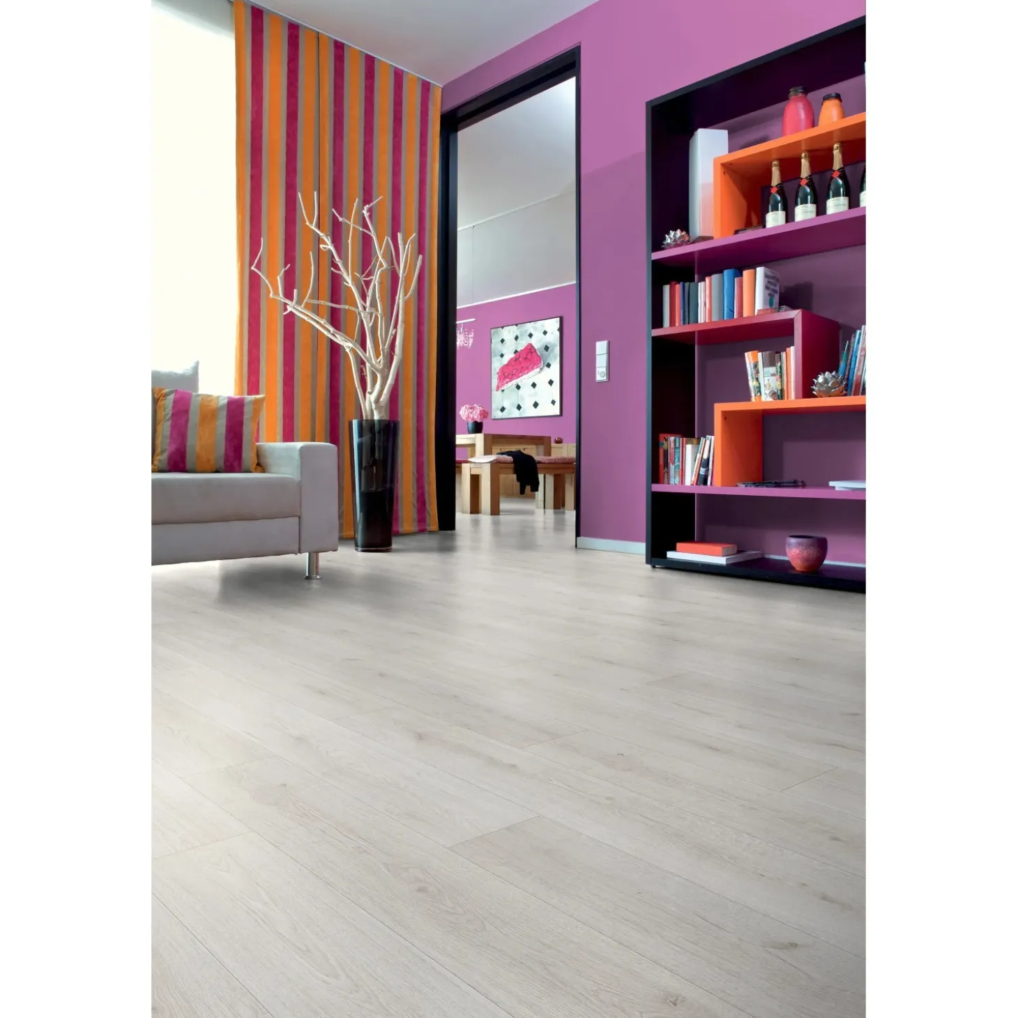 Pavimento laminato Advanced Trend rovere bianco sp. 8 mm 2,131 m²