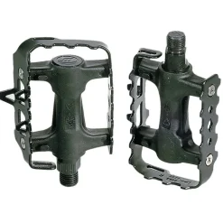 Pedali per ciclo corsa e mtb in metallo nero antiscivolo