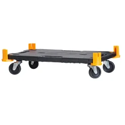 Pedana con ruote 58x38x12 cm fino a 543 kg nero