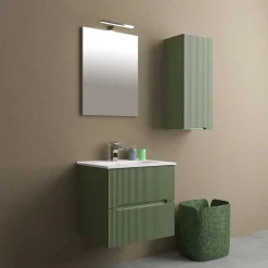 Pensile bagno con 1 anta Zeus 81x34 cm apertura destra verde reseda opaco