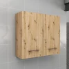 Pensile bagno sospeso con 2 ante 60 cm effetto legn rovere nodato