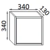 Pensile bagno sospeso con anta 34 cm bianco lucido