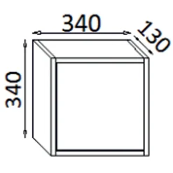 Pensile bagno sospeso con anta 34 cm bianco lucido