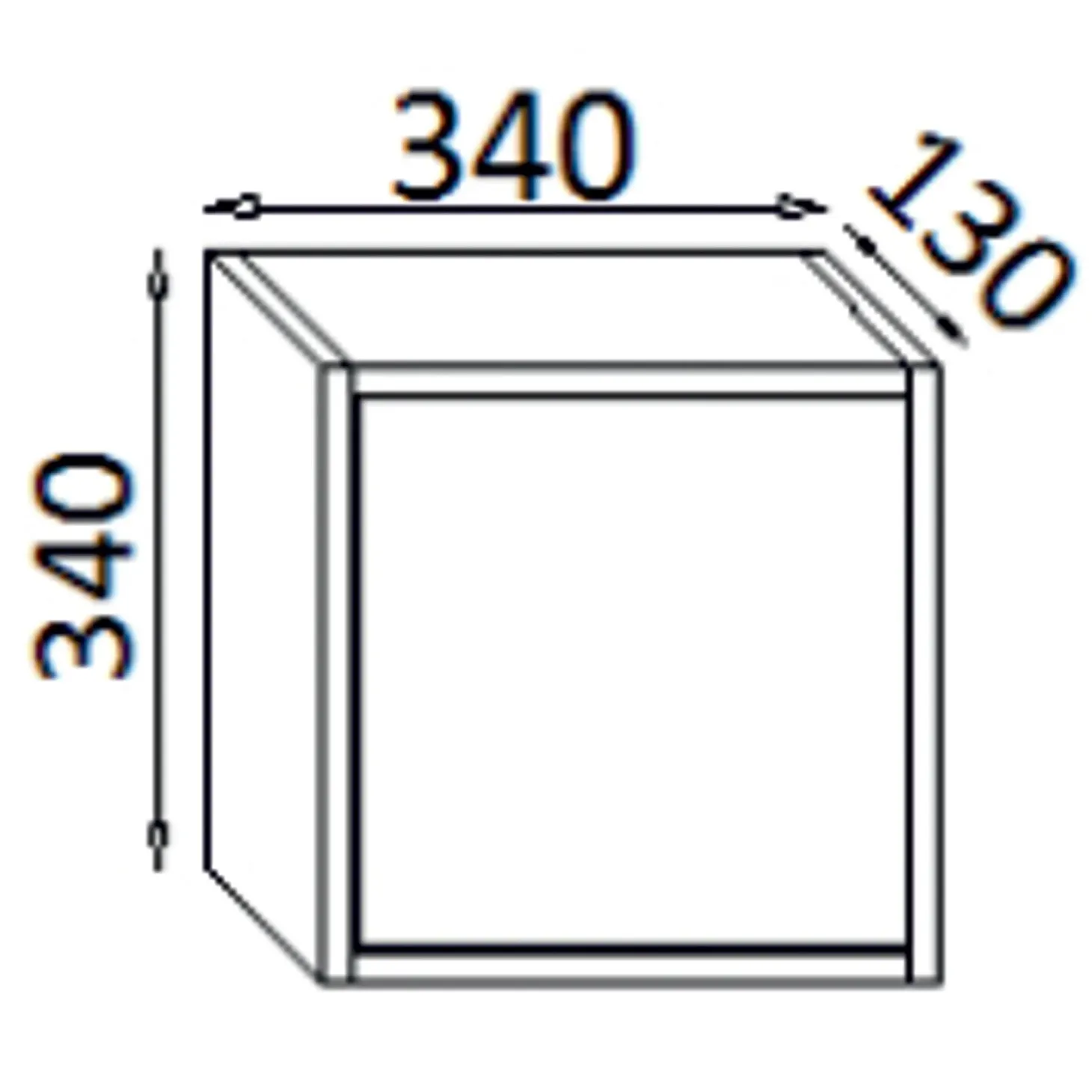 Pensile bagno sospeso con anta 34 cm bianco lucido