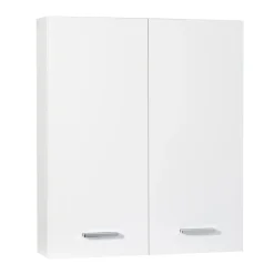 Pensile bagno sospeso con 2 ante 60x70 cm bianco lucido