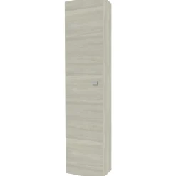 Pensile con anta sx reversibile rovere grigio 31,5x140x16 cm