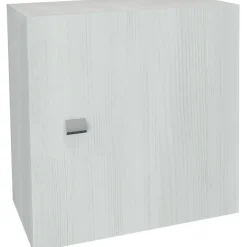 Pensile cubo anta reversibile rovere bianco 45x45x16 cm