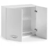 Pensile scolapiatti 2 ante 80 cm bianco frassinato