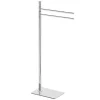Piantana portasalviette acciaio cromato 21x14x77 cm